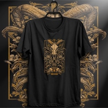 Stoned&Fame Unisex Siyah Koç Burcu Baskılı T-shirt SIYAH