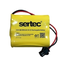 Sertec 3.6v 3s1p Aa 800 Mah Kablo + Siyah Konnektörlü Oyuncak Pili Evimdeyokyok