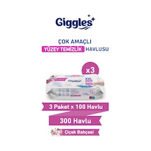 Giggles Xxl İz Bırakmayan Yüzey Temizlik Havlusu - Çiçek Bahçesi 300 Yaprak Beyaz