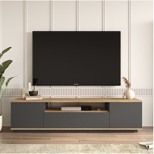 Aven Tv Ünitesi Tv Sehpası Kapaklı 180cm Çam-antrasit Ave7-aa Atlantik Çam - Antrasit