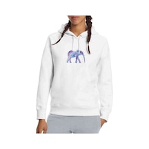 Kiss Elephant Watercolor Painting Illustration T Baskılı Beyaz K (534777115)