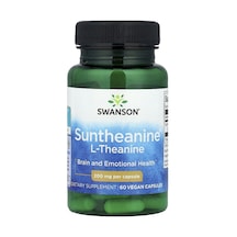 Takviye Swanson Vitamins, Suntheanine L-theanine, 200 Mg, 60 Vegan Capsules