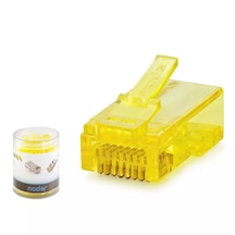 Nodar Nd2400 Cat6 Konnektör Ezrj45 100lü Plastik Kutu Sarı