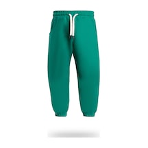 Heyadventure Erkek / Kız Çocuk Cepli Jogger Eşofman Altı Paçası Lastikli Yeşil Yeşil
