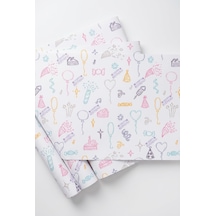 Doğum Günü Temalı Hediye Paketleme Kağıdı 50x35 Cm, 10 Adet
