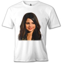 Selena Gomez - Stars Beyaz Erkek Tshirt
