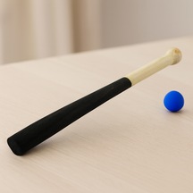 Ahşap Beyzbol Sopası 65 Cm Boyalı Çok Renkli