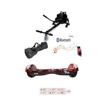 Elektrikli Kaykay Scooter Akıllı Denge Hoverboard + Hoverkart + Çanta Full Ledli Extrem Paket D15