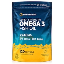 Horbäach Super Strength Omega 3 Balık Yağı 2240 Mg 120 Yumuşak Kapsül