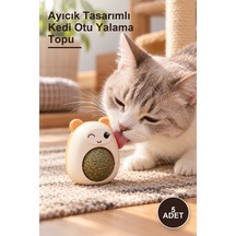 5 Adet Ayıcık Tasarımlı Kedi Otu Yalama Topu