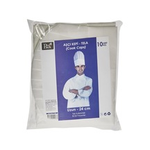 Propack Aşçı Kepi 10'lu 24 Cm Tek Kullanımlık Mutfak Bonesi 2'li Ekonomik Paket - 2 Adet Tarı