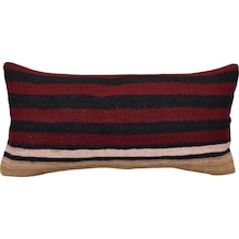 Zehra Abla Halı Yeni El Dokuma Dekoratif Lumbar Kilim Kırlent Yastık Kılıfı 6901 Çok Renkli