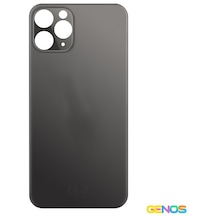 Apple Uyumlu iPhone 11 Pro Geniş Kamera Delikli Batarya Kapağı Füme Sn808402