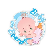 Arabada Bebek Var 18Cm Etiket Yapıştırma