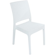 Luna Elit Rattan Sandalye 6 Adet Beyaz
