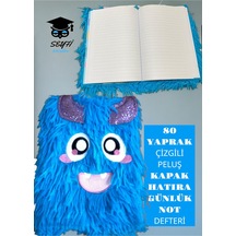 A5 14x20 Cm Ebat 80 Yaprak Çizgili Peluş Kapak Hatıra Günlük Not Defteri Mavi A5 14x20 Cm Ebat 80 Yaprak Çizgili Peluş Kapak Hatıra Günlük Not Defteri Mavi
