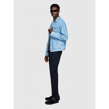 Sisley Slim Fit Vintage Efekt Chino Pantolon Erkek Lacivert Pantolon - 323a4dm6sf02y