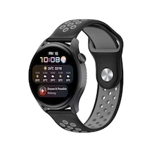 Newface Watch 20mm Spor Delikli Kordon - Siyah-gri Diğer