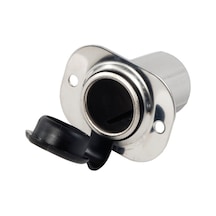 Paslanmaz Krom Çakmak Yuvası, 12v, Tekne Çakmaklık Yuvası