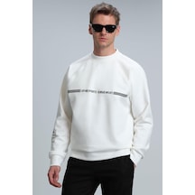 Lufian Range Erkek Sweatshirt 112030119-kırık Beyaz