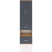 Arges Dolap 3 Raflı 2 Çekmeceli Tek Askılı 60x30x221 Çam-antr... Çam
