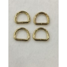 Karantuhafiye Çanta Halkası D Demir 2,5 Cm 4 Lü Set Gold Gold Çok Renkli