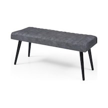 Erezogullari_Mobilya Mutfak Bank Bench Oturma Markiz 95Cm Gri/Antrasit Kumaş