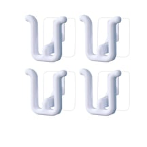 Plastik Yapışkanlı Banyo Hol Terlik Askılığı Al4469-4 Adet Beyaz