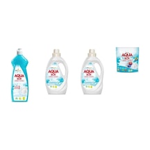 Aquabor Doğal Mineralli Elde Bulaşık + Sıvı Beyaz + Sıvı Beyaz + Tablet 4 Lü Set
