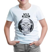 Wild Instinct - Kaplan Beyaz Çocuk Tshirt