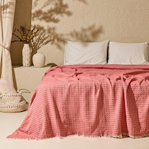 Soft Milva Çift Kişilik Çok Amaçlı Örtü - Kırmızı - 200x230 Cm Renkli