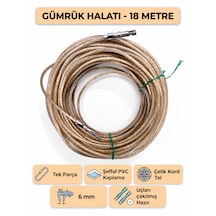 Tır Dorse Kamyon Konteyner Gümrük Halatı Galvanizli Çelik Tel 18 Metre 6mm