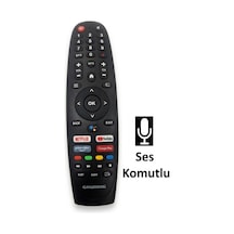 Grundig  Ses Komutlu Bluetooth Android Tv Kumandası - Netflix / Youtube Tuşlu