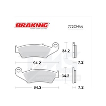 Brakıng 772cm44 Sınter Ön Fren Balatası