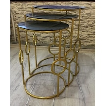 Zigon Zlf Halkalı Siyah Düz Temper Cam Tabla Metal Transmisyon G
