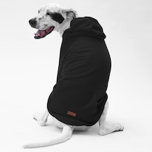 Siyah Kanguru Cepli Orta Büyük Irk Köpek Hoodie- Sweatshirt Büyük Köpek Kıyafeti 18-40 Kg Aralığı Orta Büyük Irklar