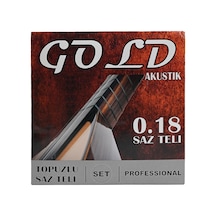 Gold 0.18 Kısa Sap Topuzlu Bağlama Teli Takımı