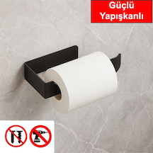 Güçlü Yapışkanlı Plastik Tuvalet Kağıdı Askısı, Tuvalet Kağıdı Askılığı, Wc Kağıdı Askılık Siyah Diğer