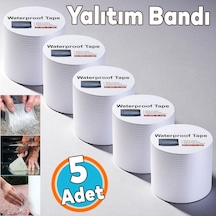 2 Metre Çatı İzolasyon Bandı Su Sızdırmazlık Geçirmezlik Yalıtım Çamur Tamir Çatlak Boru Bant 5 Adet