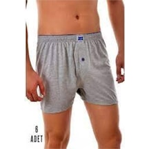Tutku Erkek Penye Düz Boxer 6 Adet Çok Renkli