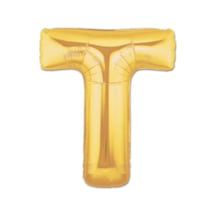 Gold Folyo Balon 16" İnç 40 CM T Harfi