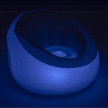 1.02m X 97cm X 71cm Şişirilebilir Sandalye Led Hava Sandalyesi Abanoz