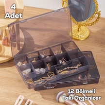 Porsima Org-601 4lü Çok Amaçlı Bölmeli Organizer Takı Kutusu Antr
