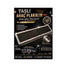 Taşlı Simli Lüx Plakalık 2adet Ön-arka