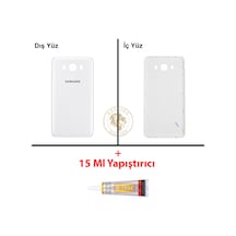Samsung Galaxy J7 2016 J710 Beyaz Renk Arka Kapak + B7000 Yapıştırıcı Arka Cam Batarya Kapağı Pil Kapağı Lazer Kesim Back Cover Galaxy J7 2016 Uyumlu 29822880