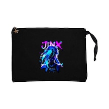 Jinx Siyah Clutch Astarlı Cüzdan / El Çantası