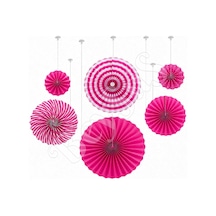 6lı Tavan Sarkıt Süs Yelpaze Pembe Tüm Yaşlar