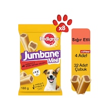 Pedigree Jumbone 4'lü Sığır Etli Mini Köpek Ödülü 8 x 160 G