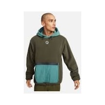 Nike Sportswear Therma-fit Fleece Hoodie Erkek Sweatshirt Dz5641-325 Yeşil