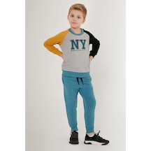 Rolypoly New York Gri Erkek Çocuk Eşofman Takımı